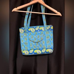 Blue and neon green/yellow Vera Bradley purse